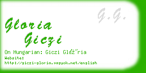 gloria giczi business card